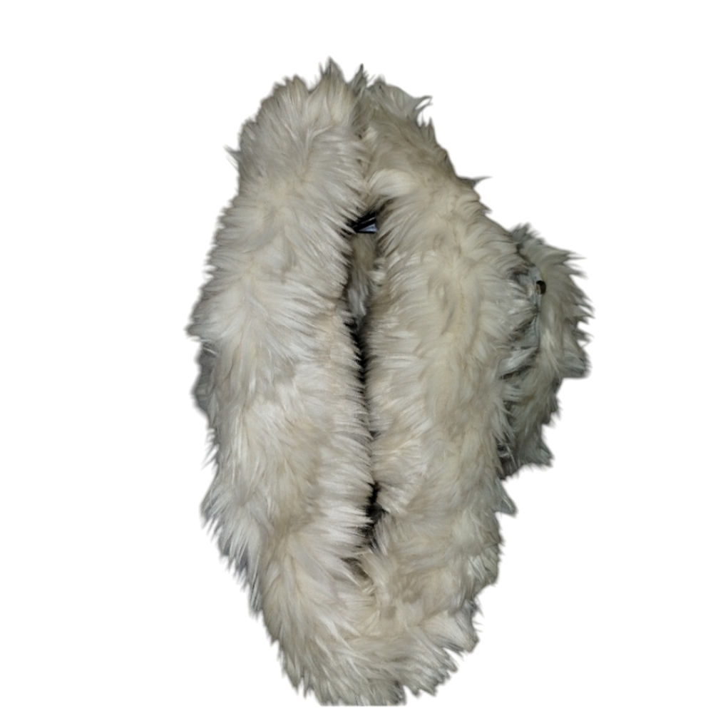 Loft faux fur and sequin infinity circle scarf neck warmer NWT